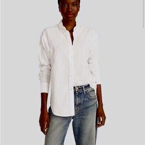 J. CREW related fit size 8 Irish linen women’s long sleeve shirt VGC